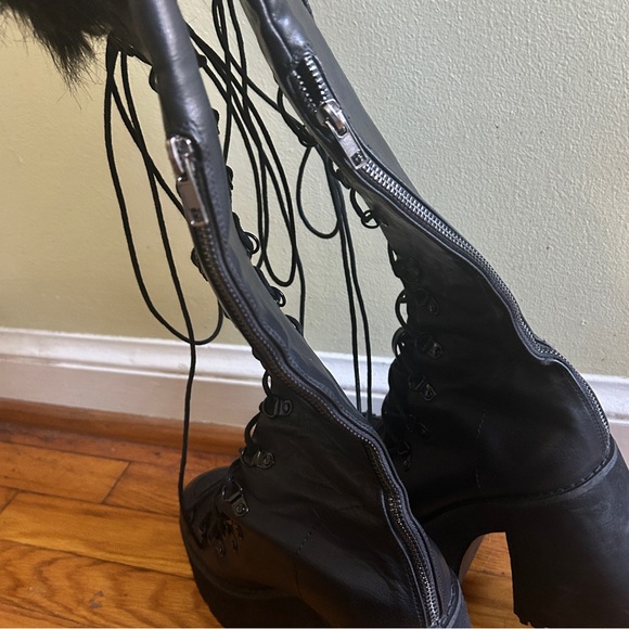 Dollskill Widow God Forsaken Knee High boots 11 - Picture 4 of 7